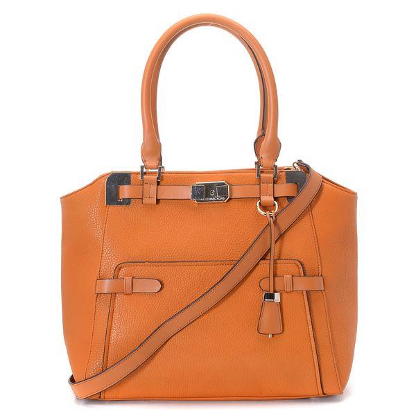 michael kors stor blake grus lær satchel tangerine Poser Outlet zd92d